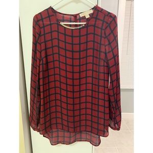 Michael Kors Burgundy Blouse